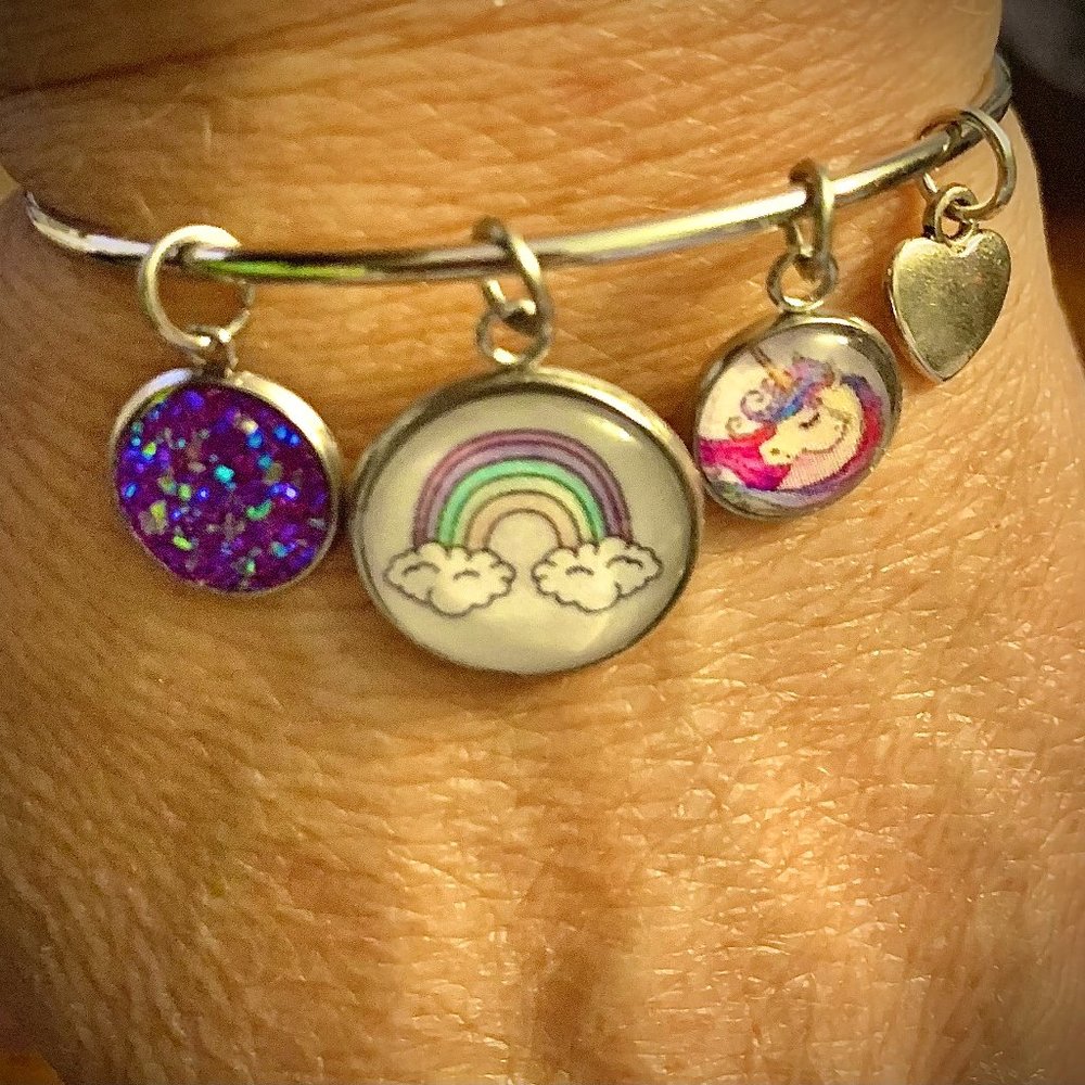 Unicorn Rainbow Charm Bracelet